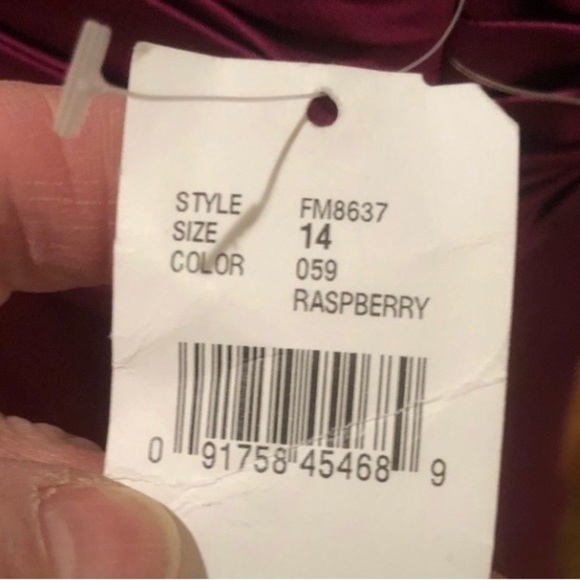 Sutton Studio size 14 pink / magenta satin formal top back zip lightly padded - Picture 8 of 14